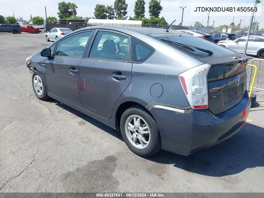 2011 Toyota Prius Three VIN: JTDKN3DU4B1450563 Lot: 40337541