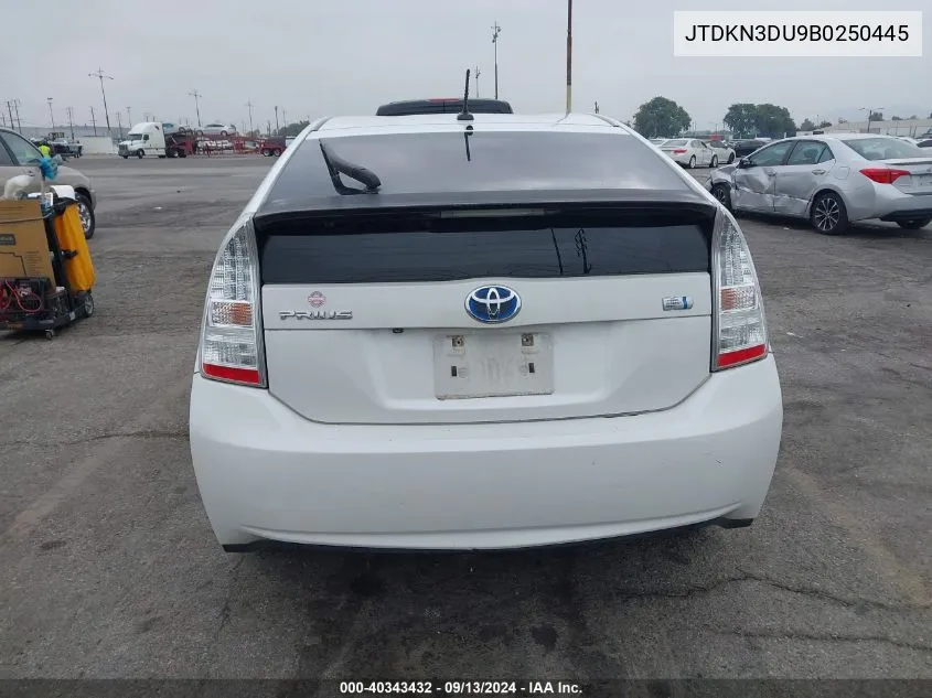 2011 Toyota Prius VIN: JTDKN3DU9B0250445 Lot: 40343432