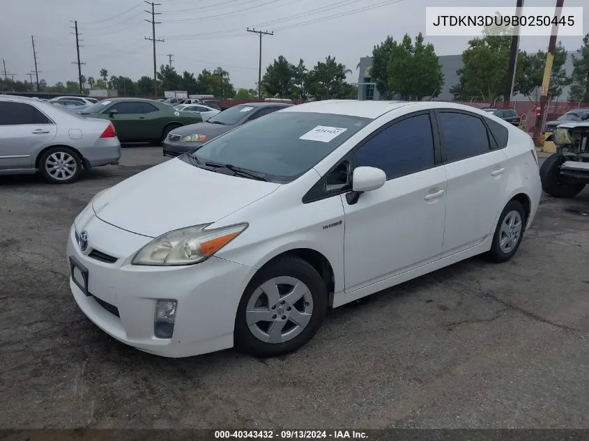 JTDKN3DU9B0250445 2011 Toyota Prius