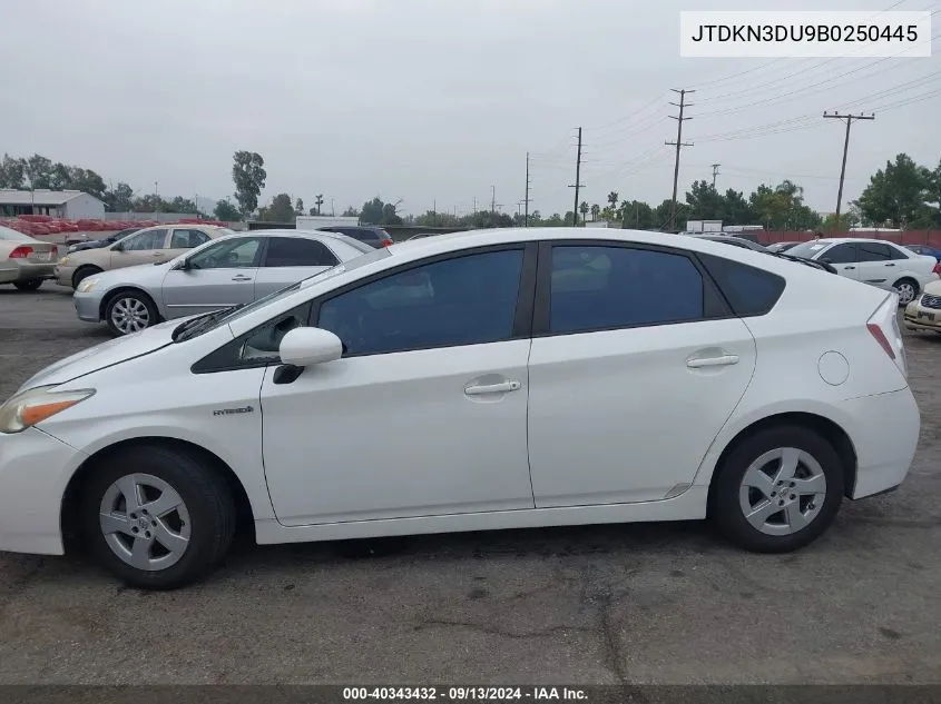 2011 Toyota Prius VIN: JTDKN3DU9B0250445 Lot: 40343432