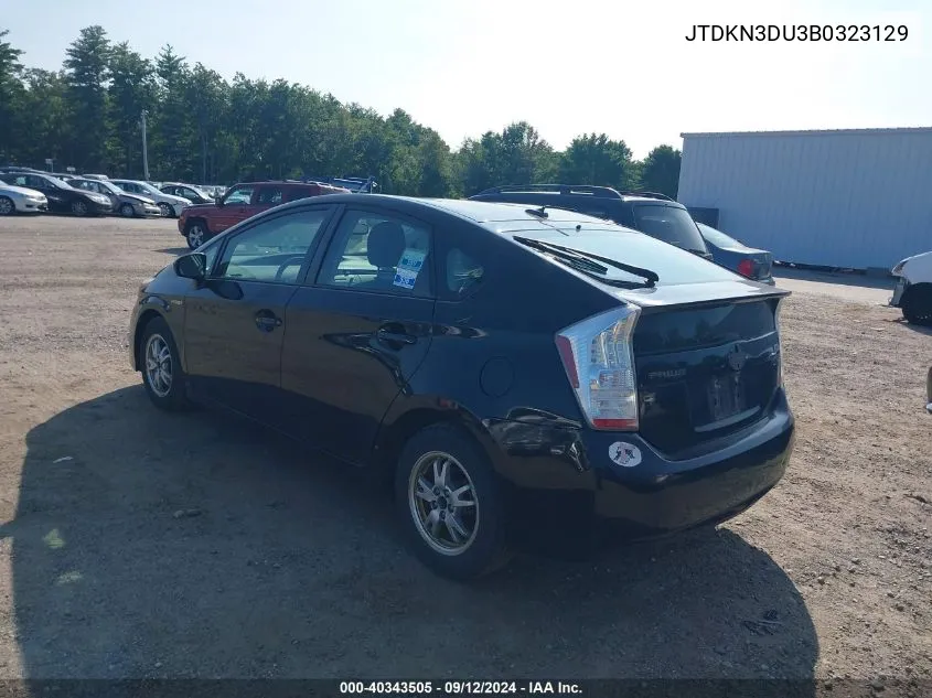 2011 Toyota Prius Four VIN: JTDKN3DU3B0323129 Lot: 40343505