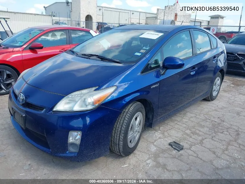 JTDKN3DU6B5339540 2011 Toyota Prius Two