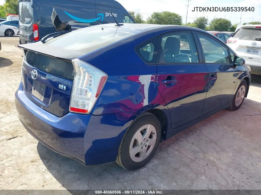 JTDKN3DU6B5339540 2011 Toyota Prius Two