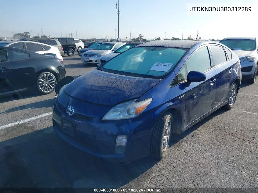 JTDKN3DU3B0312289 2011 Toyota Prius