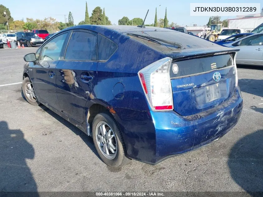 JTDKN3DU3B0312289 2011 Toyota Prius