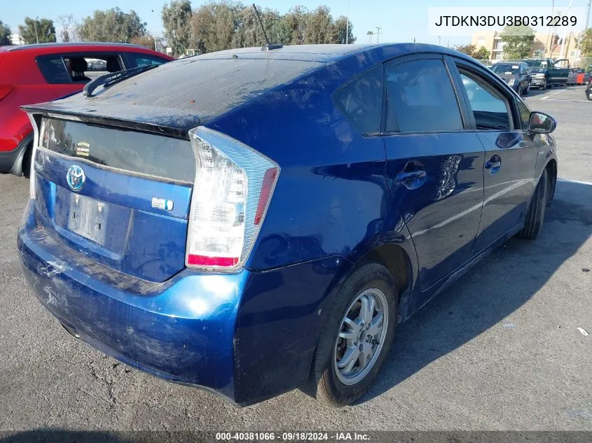 JTDKN3DU3B0312289 2011 Toyota Prius