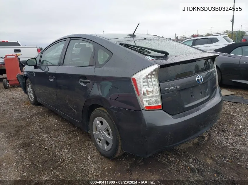 JTDKN3DU3B0324555 2011 Toyota Prius Three