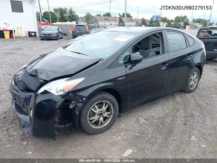 JTDKN3DU9B0279153 2011 Toyota Prius Two