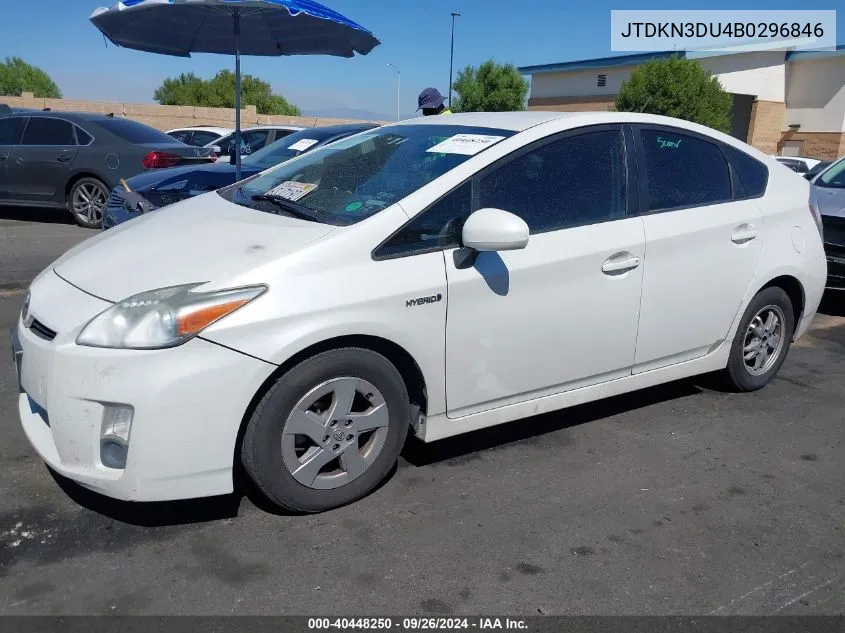 JTDKN3DU4B0296846 2011 Toyota Prius Four