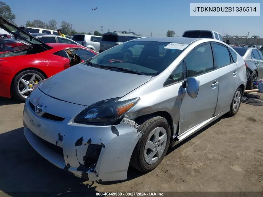 JTDKN3DU2B1336514 2011 Toyota Prius Four