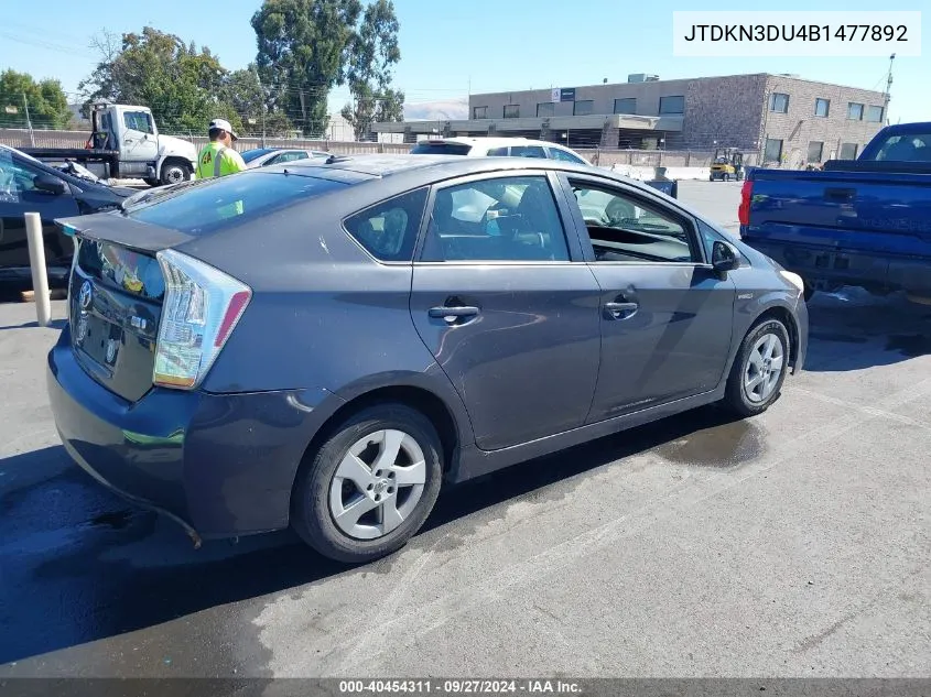 JTDKN3DU4B1477892 2011 Toyota Prius Two