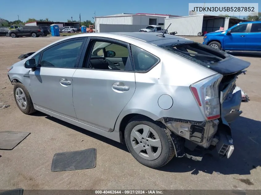 2011 Toyota Prius Two VIN: JTDKN3DU5B5287852 Lot: 40462644