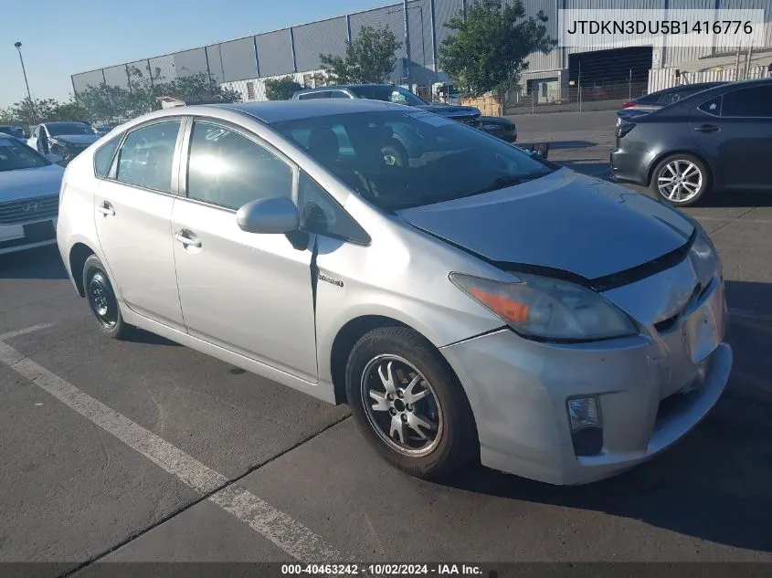 2011 Toyota Prius Two VIN: JTDKN3DU5B1416776 Lot: 40463242