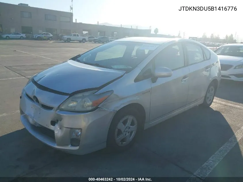 2011 Toyota Prius Two VIN: JTDKN3DU5B1416776 Lot: 40463242