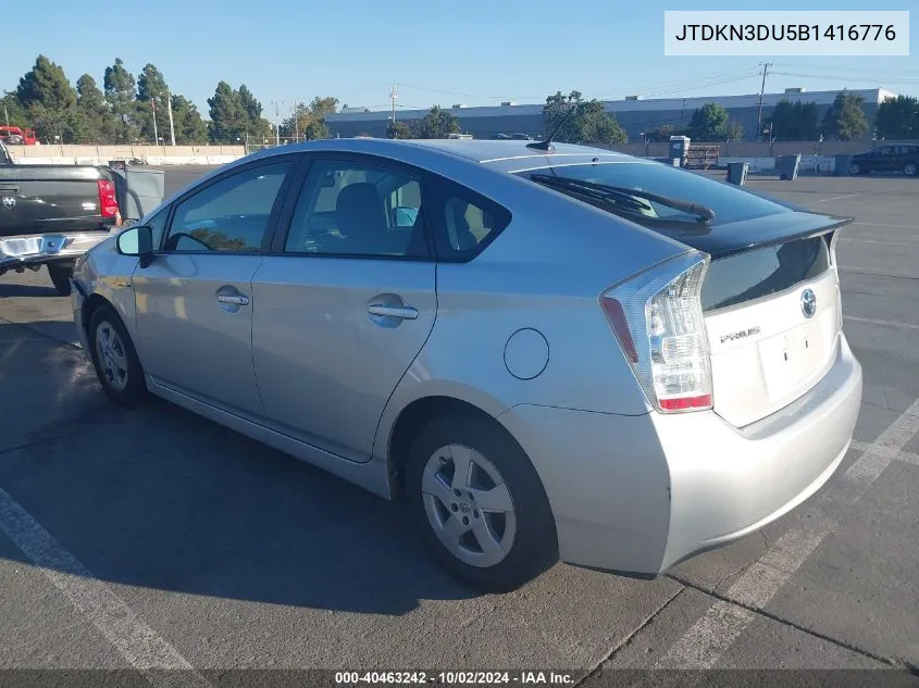 2011 Toyota Prius Two VIN: JTDKN3DU5B1416776 Lot: 40463242