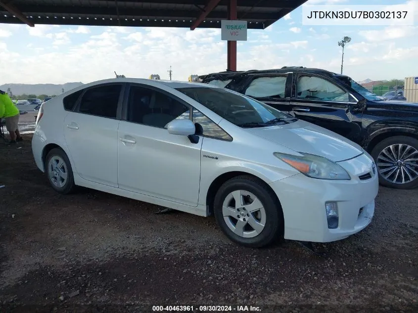 2011 Toyota Prius VIN: JTDKN3DU7B0302137 Lot: 40463961