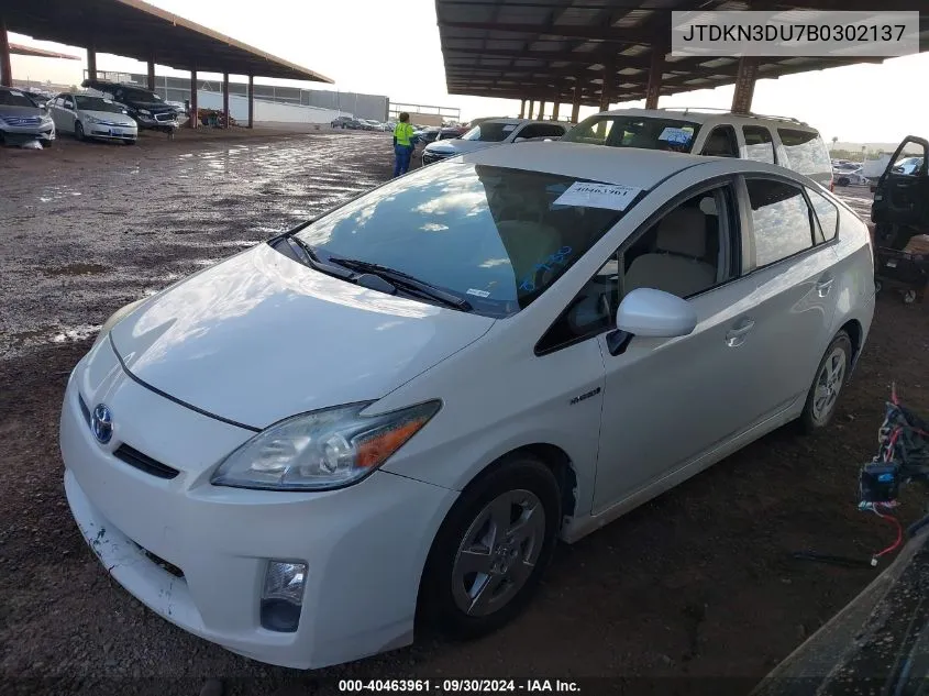 2011 Toyota Prius VIN: JTDKN3DU7B0302137 Lot: 40463961