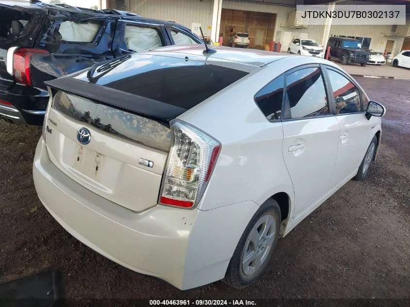 JTDKN3DU7B0302137 2011 Toyota Prius