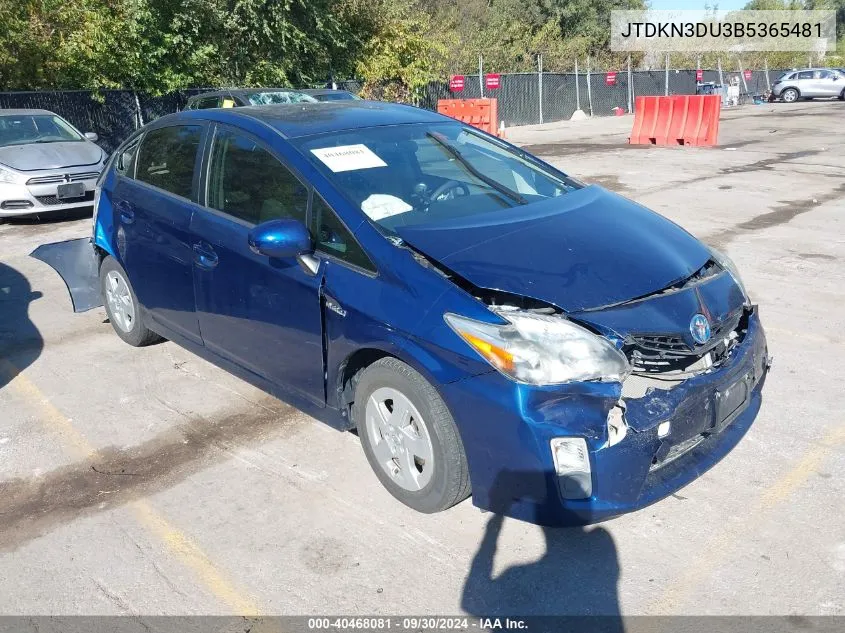 JTDKN3DU3B5365481 2011 Toyota Prius Three