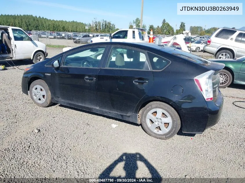 2011 Toyota Prius Two VIN: JTDKN3DU3B0263949 Lot: 40487798