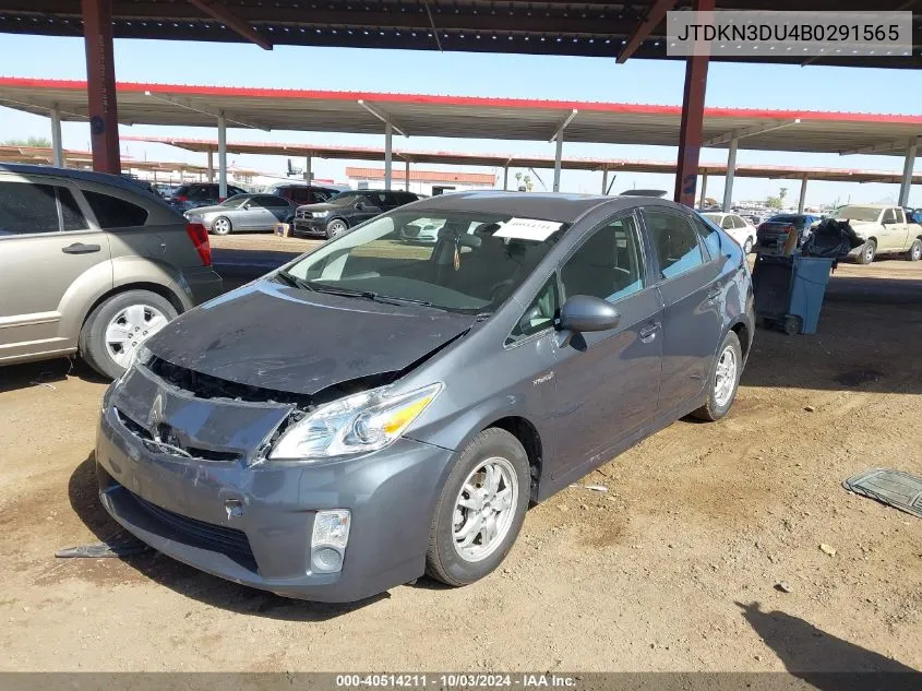 2011 Toyota Prius Two VIN: JTDKN3DU4B0291565 Lot: 40514211