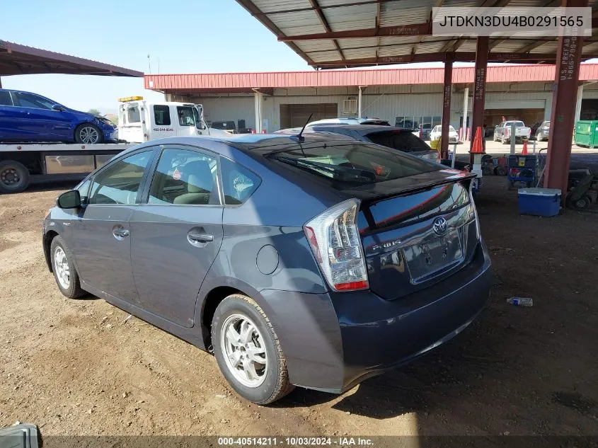 2011 Toyota Prius Two VIN: JTDKN3DU4B0291565 Lot: 40514211