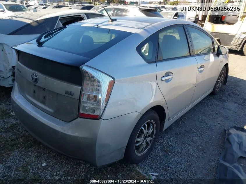 2011 Toyota Prius Three VIN: JTDKN3DU6B0256235 Lot: 40627994