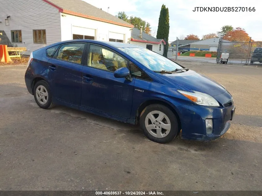 2011 Toyota Prius Two VIN: JTDKN3DU2B5270166 Lot: 40659537