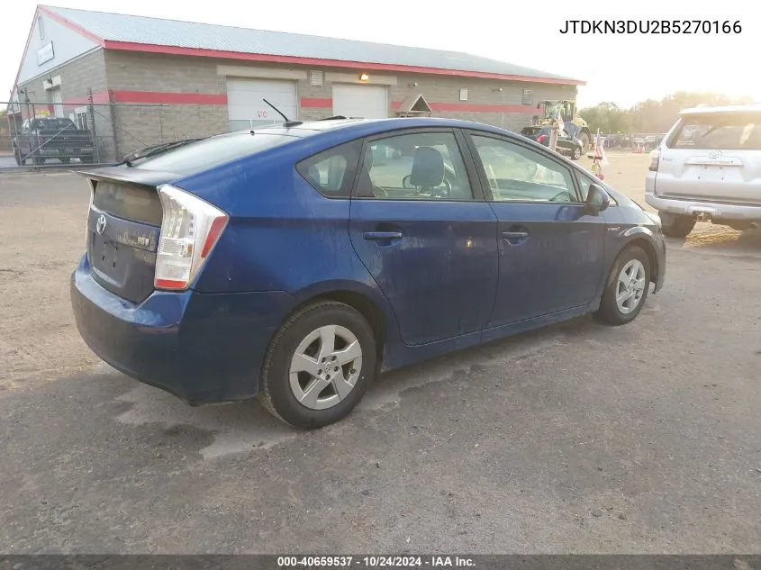 2011 Toyota Prius Two VIN: JTDKN3DU2B5270166 Lot: 40659537