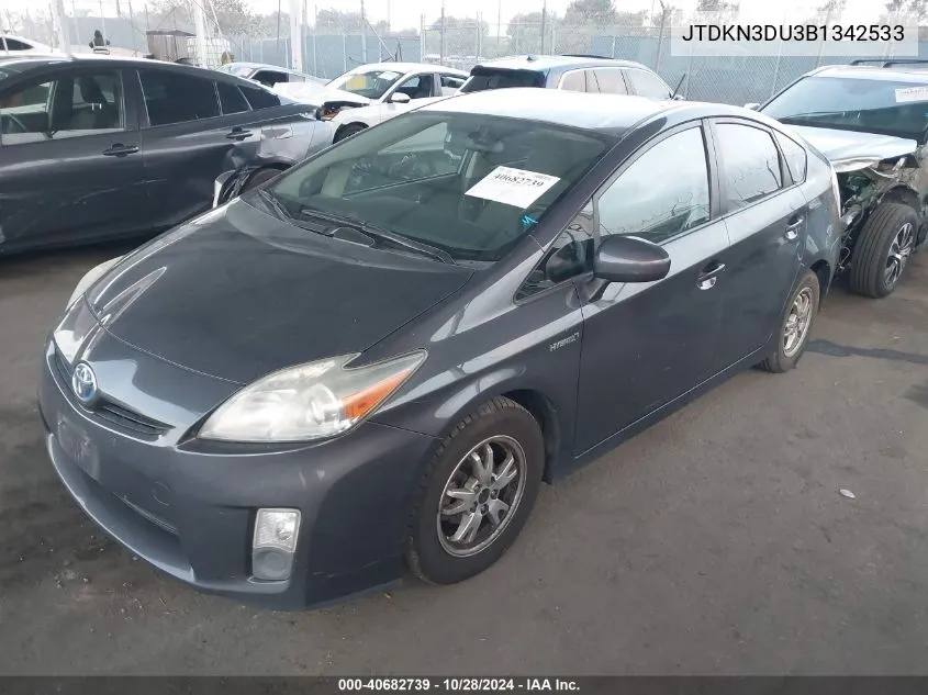 2011 Toyota Prius Two VIN: JTDKN3DU3B1342533 Lot: 40682739