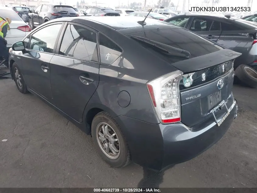 2011 Toyota Prius Two VIN: JTDKN3DU3B1342533 Lot: 40682739