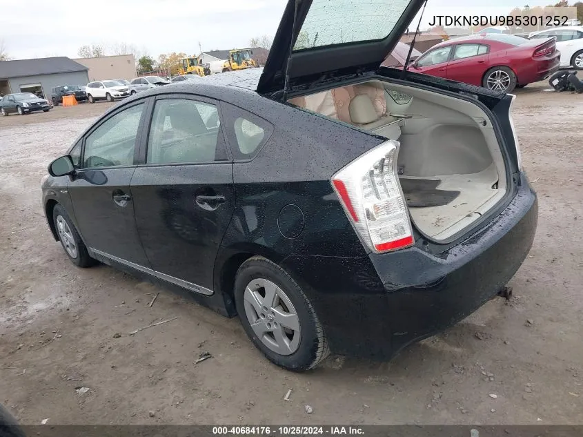 2011 Toyota Prius VIN: JTDKN3DU9B5301252 Lot: 40684176