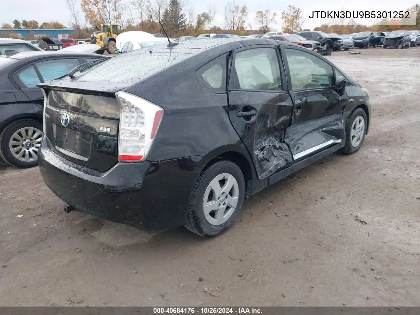 2011 Toyota Prius VIN: JTDKN3DU9B5301252 Lot: 40684176