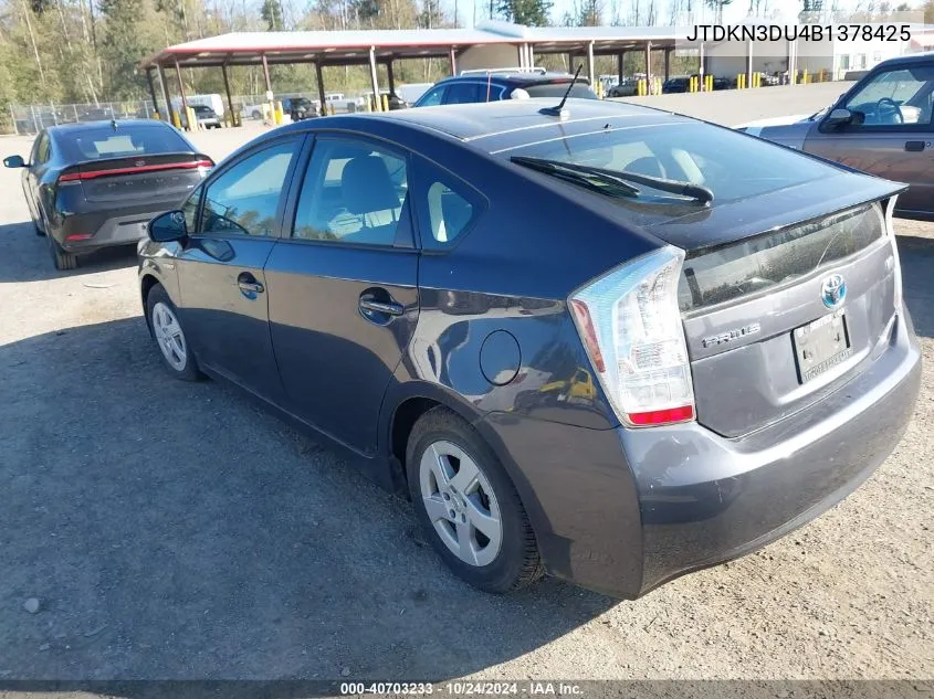 2011 Toyota Prius Two VIN: JTDKN3DU4B1378425 Lot: 40703233