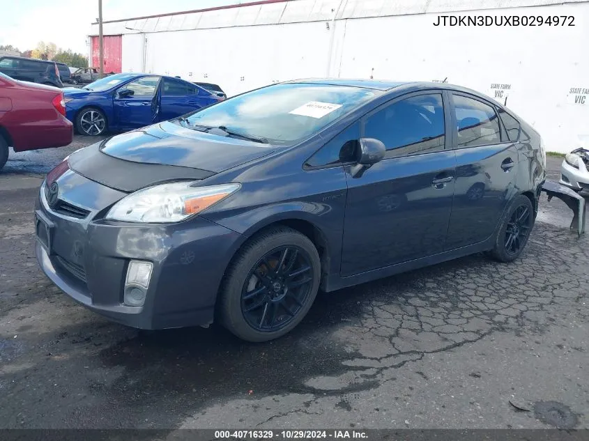 2011 Toyota Prius Three VIN: JTDKN3DUXB0294972 Lot: 40716329