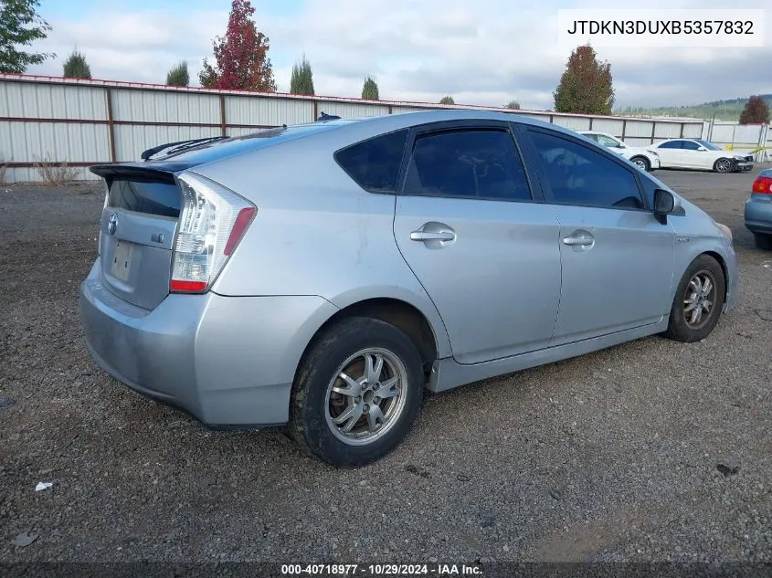 2011 Toyota Prius Two VIN: JTDKN3DUXB5357832 Lot: 40718977