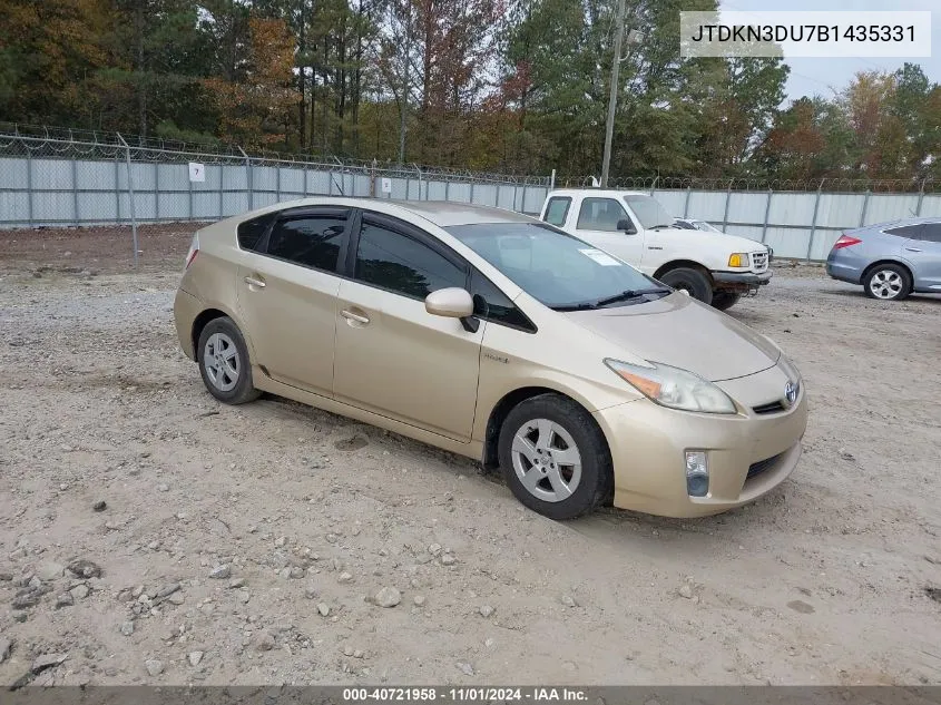 2011 Toyota Prius Two VIN: JTDKN3DU7B1435331 Lot: 40721958