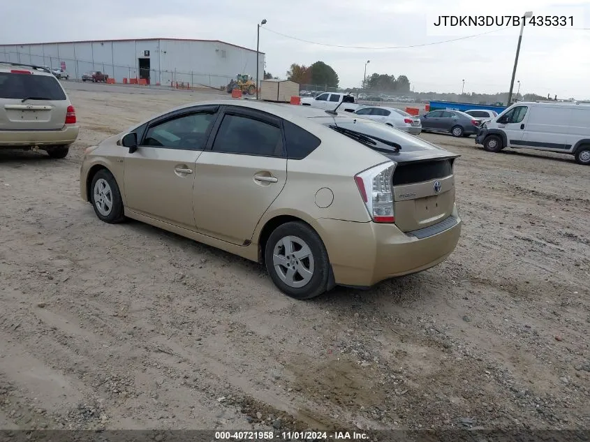 JTDKN3DU7B1435331 2011 Toyota Prius Two