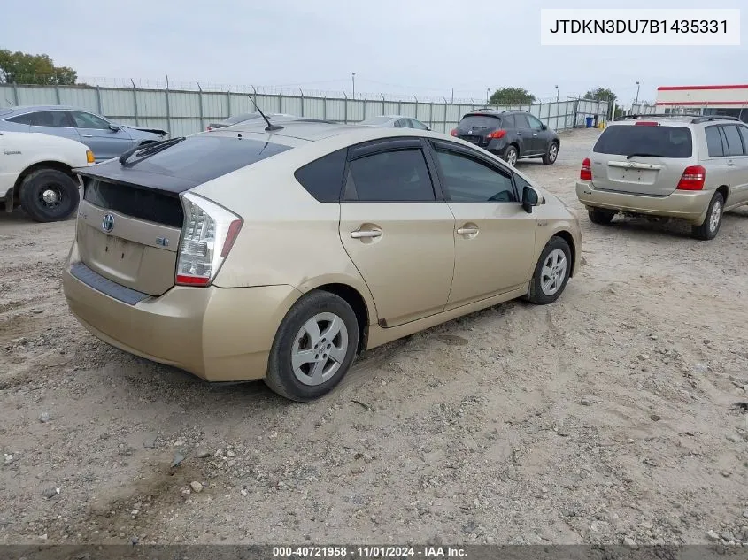 2011 Toyota Prius Two VIN: JTDKN3DU7B1435331 Lot: 40721958