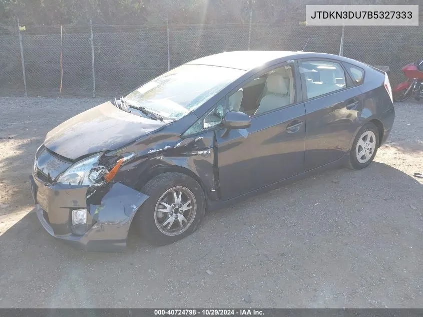 2011 Toyota Prius Three VIN: JTDKN3DU7B5327333 Lot: 40724798