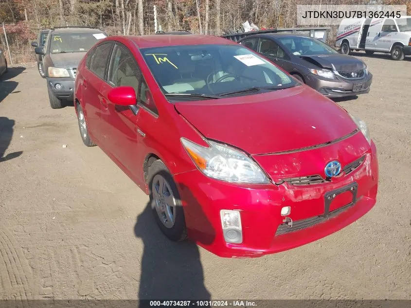 2011 Toyota Prius Two VIN: JTDKN3DU7B1362445 Lot: 40734287