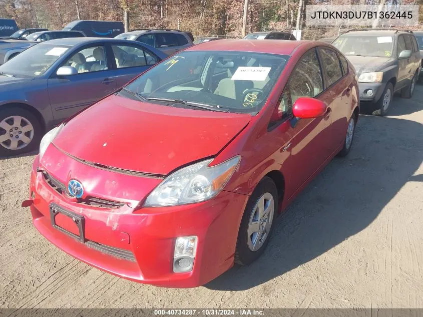 2011 Toyota Prius Two VIN: JTDKN3DU7B1362445 Lot: 40734287