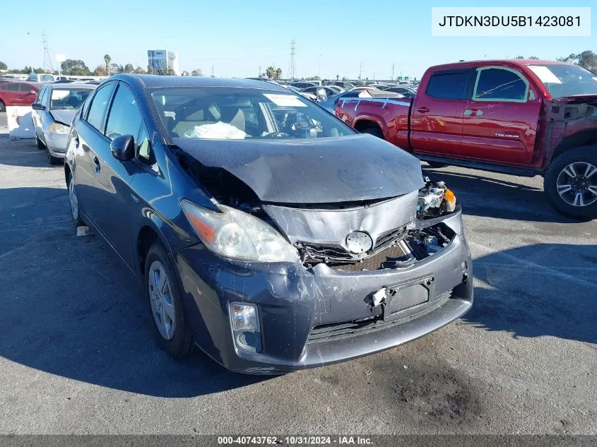 2011 Toyota Prius Two VIN: JTDKN3DU5B1423081 Lot: 40743762