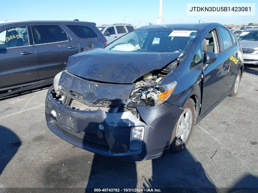 2011 Toyota Prius Two VIN: JTDKN3DU5B1423081 Lot: 40743762