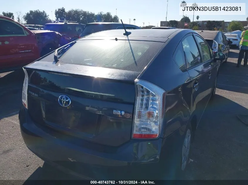 2011 Toyota Prius Two VIN: JTDKN3DU5B1423081 Lot: 40743762