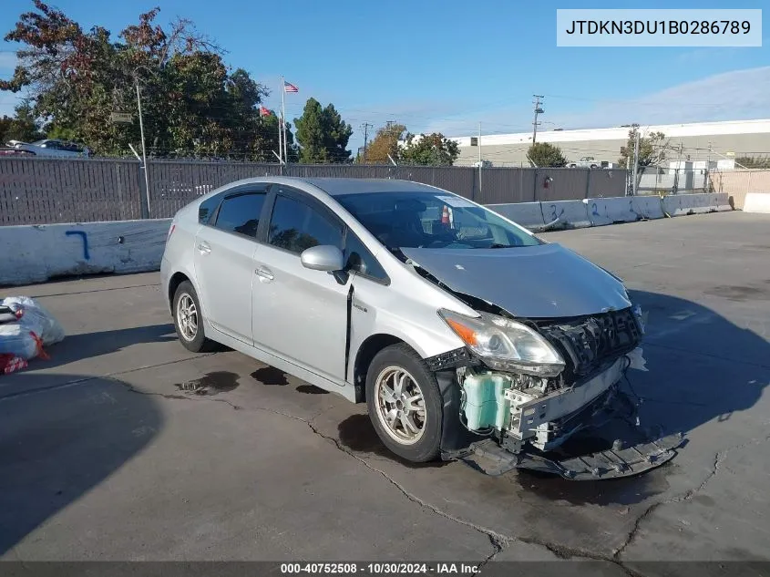 2011 Toyota Prius Three VIN: JTDKN3DU1B0286789 Lot: 40752508