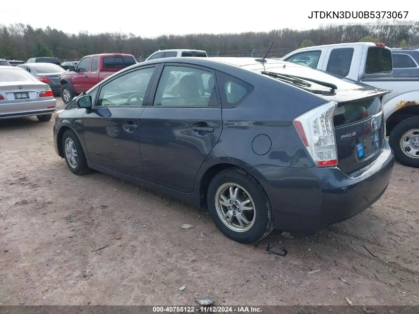 2011 Toyota Prius Three VIN: JTDKN3DU0B5373067 Lot: 40755122