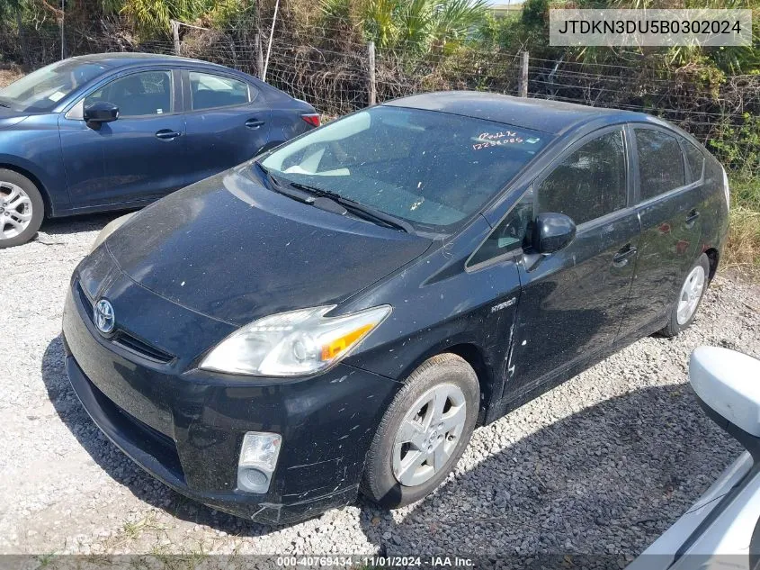 JTDKN3DU5B0302024 2011 Toyota Prius Three