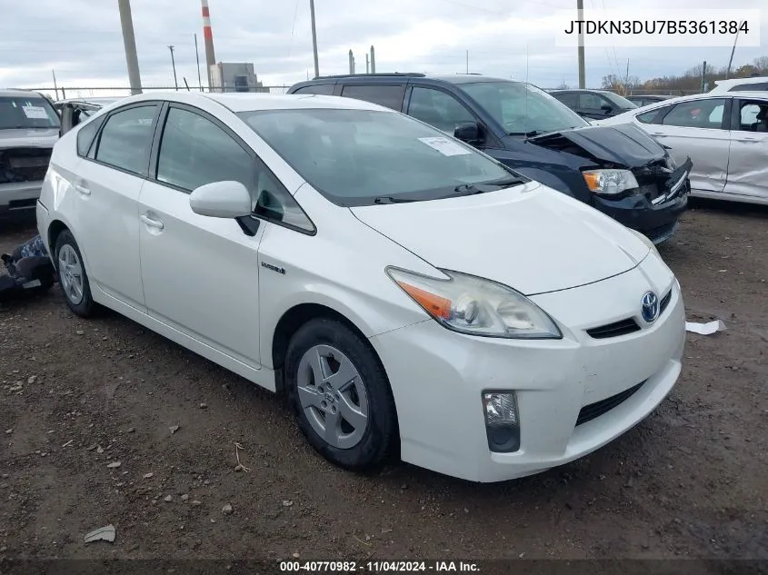 2011 Toyota Prius Two VIN: JTDKN3DU7B5361384 Lot: 40770982