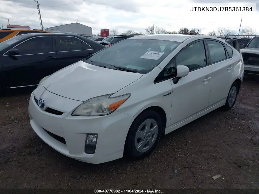 JTDKN3DU7B5361384 2011 Toyota Prius Two